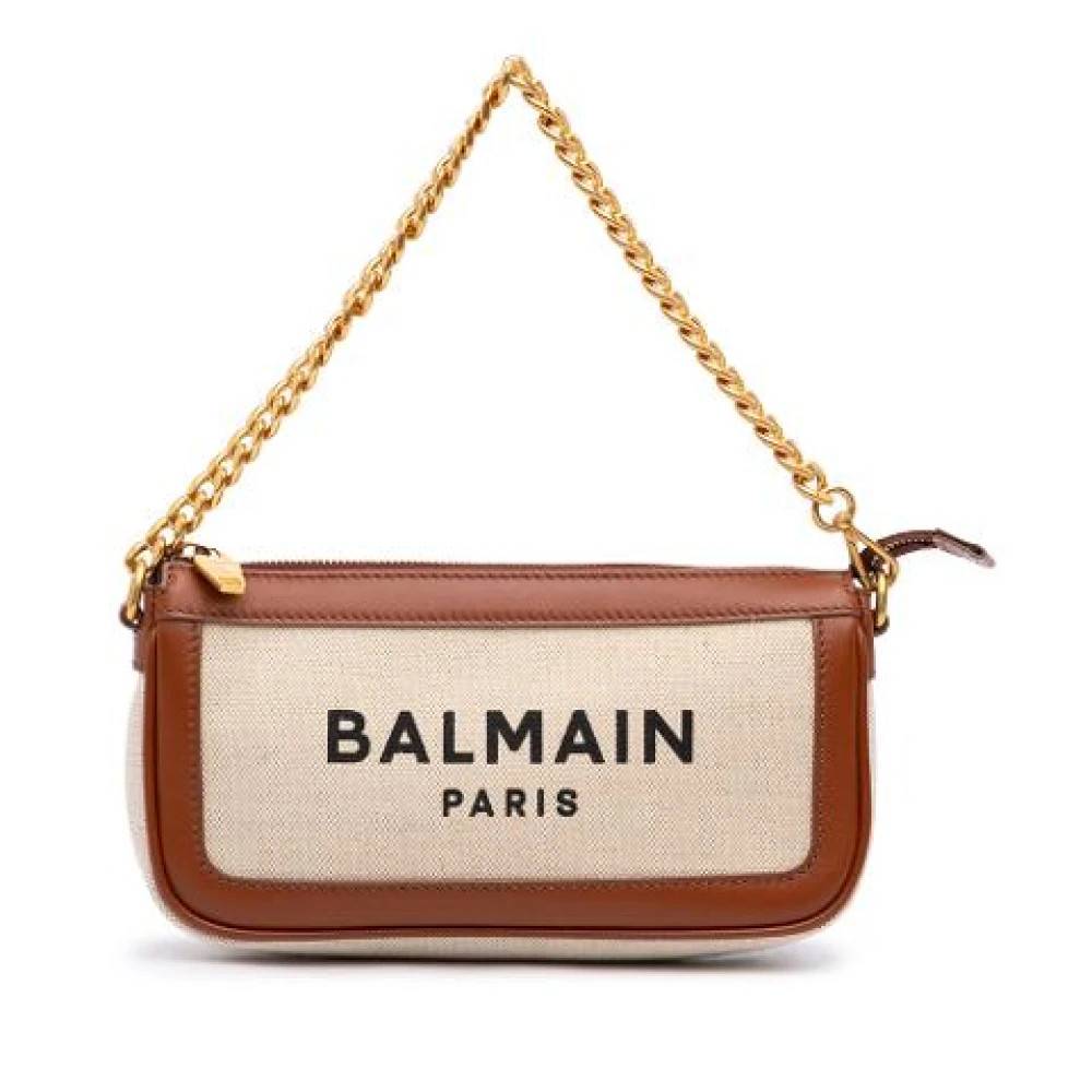 Balmain Pre-owned Pre-owned Satchel - Vintage - Dame - Beige - ONE SIZE - Uld