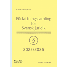 Författningssamling för Svensk juridik : 2025/2026 (häftad)