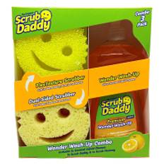 Scrub Daddy Wonder Wash-Up Combo premium diskmedel + Scrub Daddy och Scrub Mommy svampar