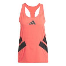 adidas Road To Records Tank Top Women - Coral, Black, Size L - coral
