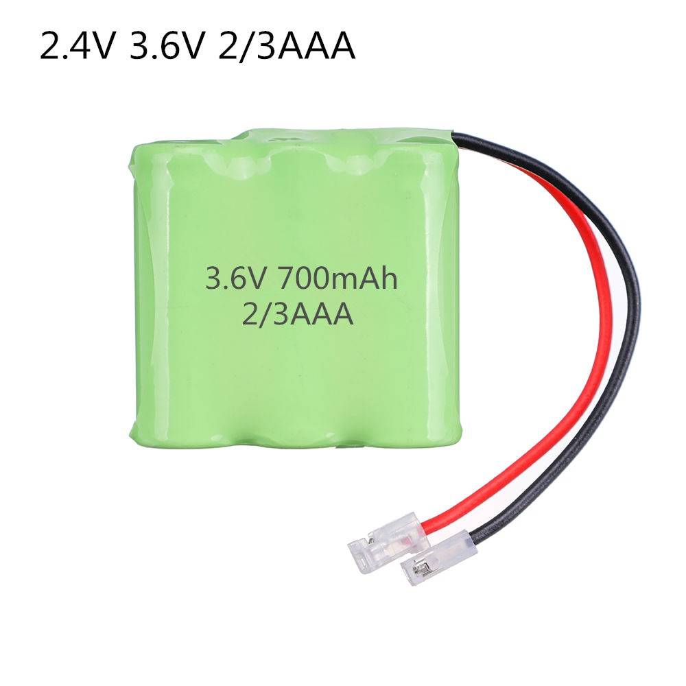 2 st 2.4v 3.6v uppladdningsbara 2/3 aaa 2/3aa batteripaket 700 mah 2/3 aaa ni-mh nimh cell för rc leksaker trådlös telefon - 2.4v 23aa 700 mah