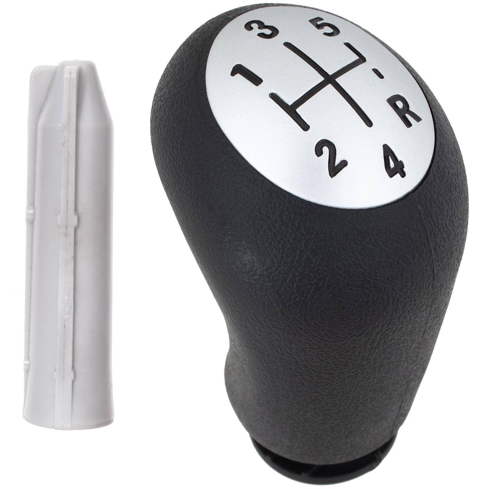 Renault Clio II III IV 5-SPEED gear shift knob BLACK + SILVER + adapter / gear shift knob lever adapter 2 pcs. SET