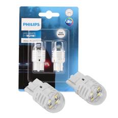 LED Pærer T20 W21W 12V - Philips Ultinon Pro3000 LED 6000K Hvid - 2 Stk - Hurtig levering