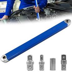 JAOGAUS Offset Extension Wrench, multifunktionell skiftnyckelsset, spärrnyckel förlängare med 1/2 tum, 1/4 tum och 3/8 tum drivadapter, offsetförlängningsnyckel blå