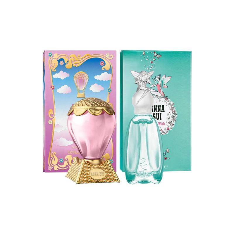 Anna Sui Eau de Toilette EDT Mini parfymprovset-Fantasy Flight 5ml Wishing Elf 5ml brun