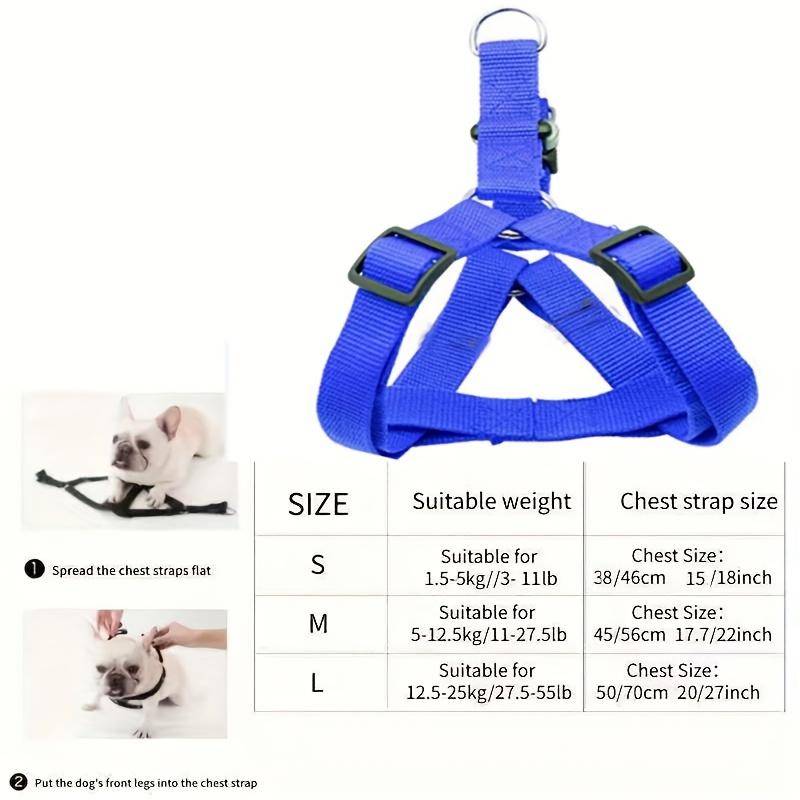 The Comfortable Dog Harness Made of Durable Nylon Is Suitable for Small Breeds, Without Battery S