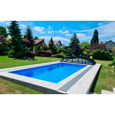 Thermopool Silver med pooltak 6 x 3 x 1,5 m Carrarra