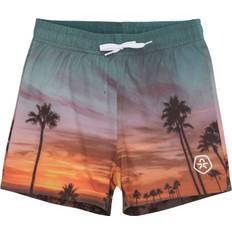 Color Kids Swim Shorts, Photo AOP Stl. 116 pojkar - Badbyxor Från Magasin - Orange Pop (116)