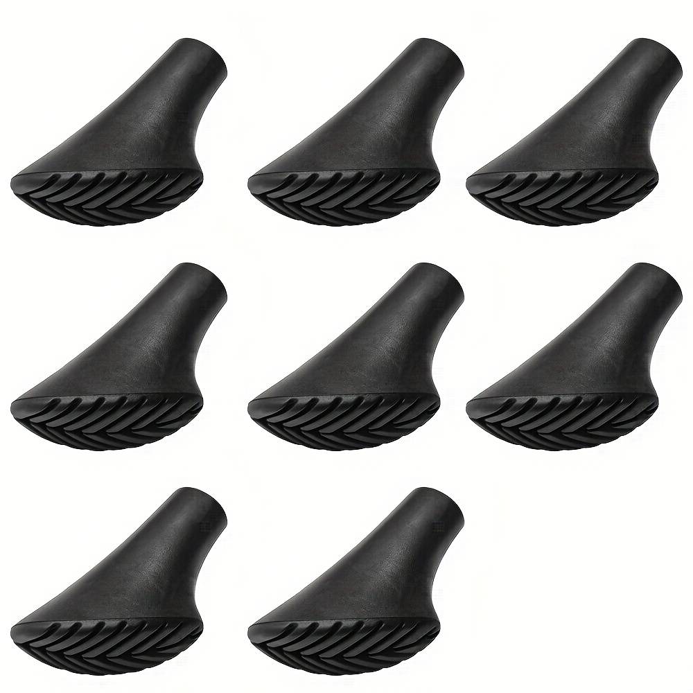 TEMU 8/18pcs Trekking Pole Protectors, Multifunctional Shock-absorbing Silent Tips, Rock Surface Protection, Anti-slip And Wear-resistant Replacement Heads For An Trip