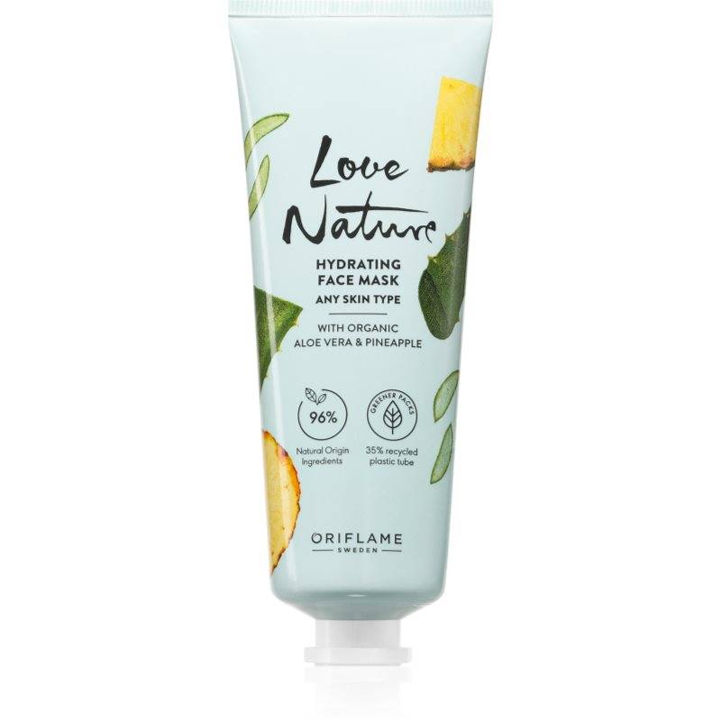 Oriflame Love Nature Organic Aloe Vera & Pineapple Fugtende ansigtsmaske 75 ml - 75 ml