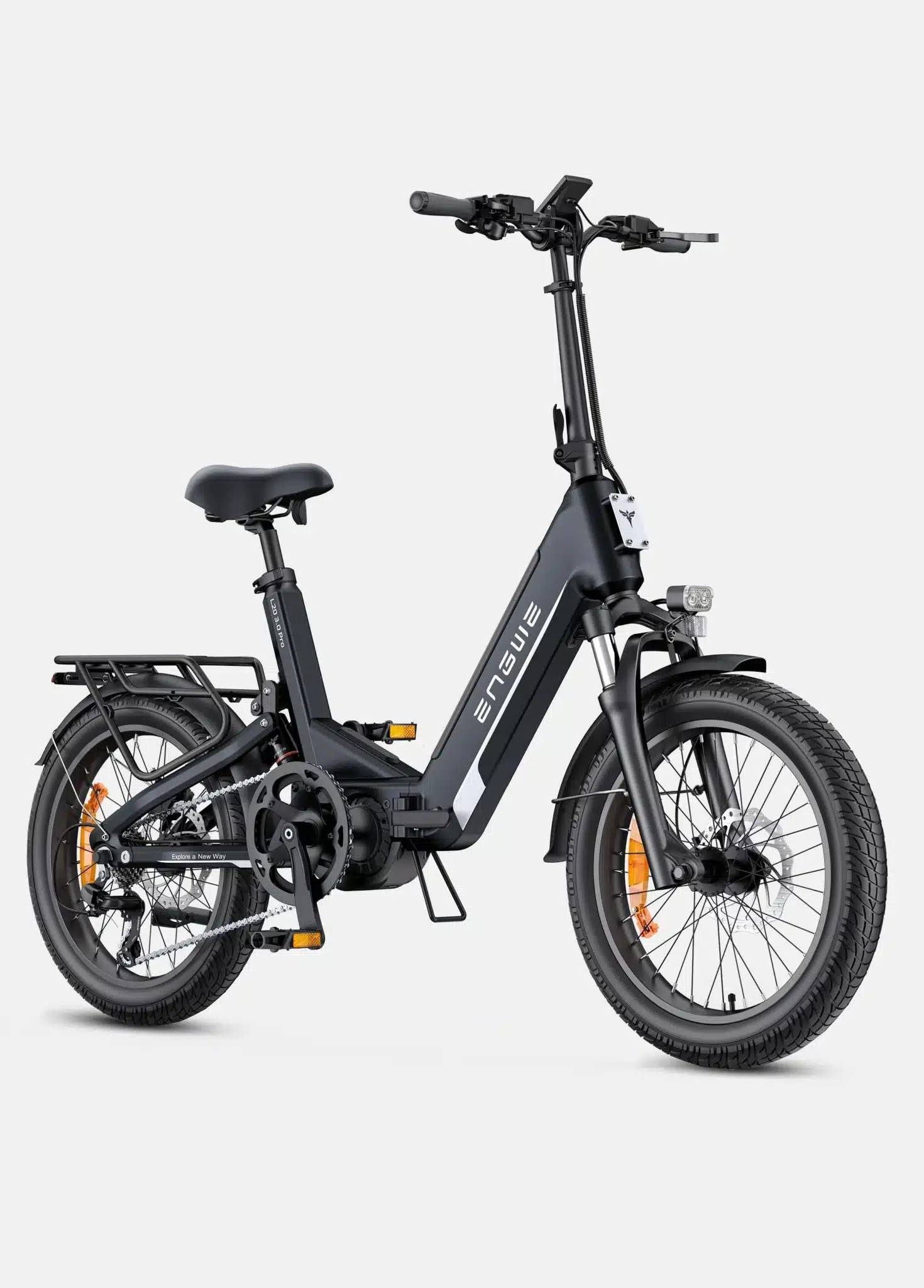 Engwe L20 3.0 Pro 250W 160km rækkevidde 100Nm Mat Sort.