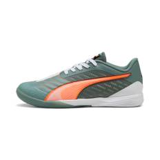 PUMA IBERO IV Futsal Boots, Shoes, Green Moon/Heat Fire/Black, 37.5