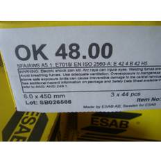 Esab Svetselektroder ok 48.00 6,0 mm hylsa1x44st 6,6kg