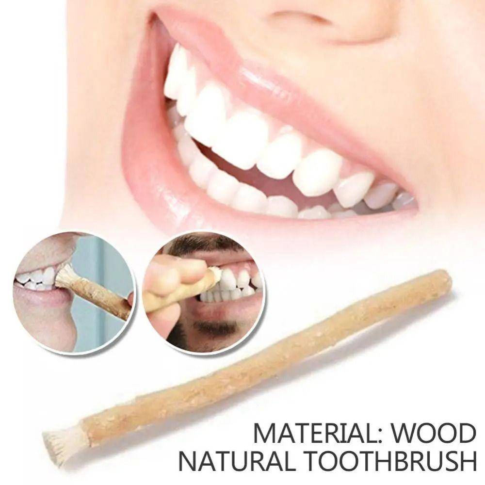 Miljövänlig Ingen Tandkräm Behövs Miswak Tandborste Mjuka Borststrån Traditionella Miswakpinnar för Tänder Tandblekning Resa