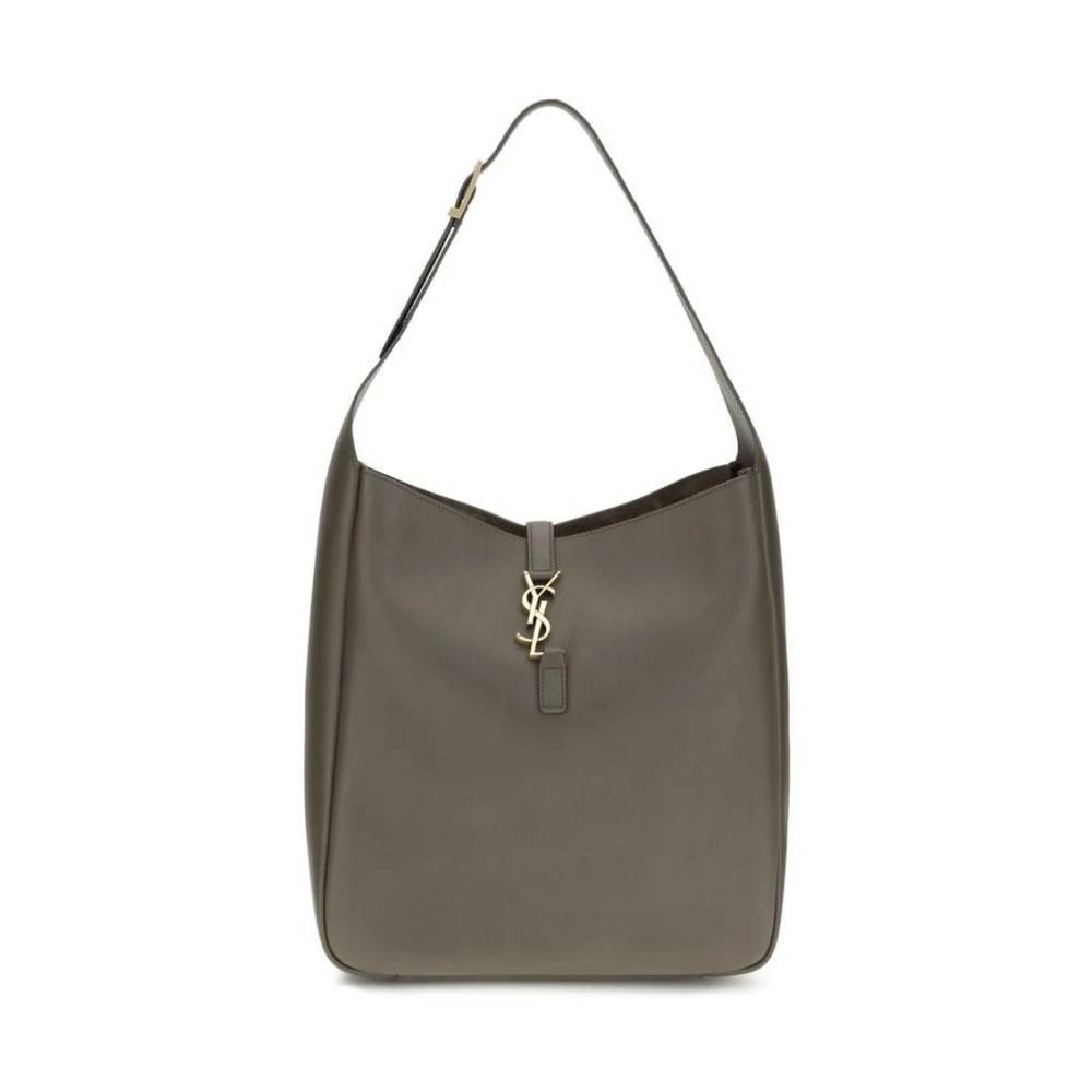 Saint Laurent Monogram Skuldertaske - Tasker - Dame - Grøn - ONE SIZE - Uld