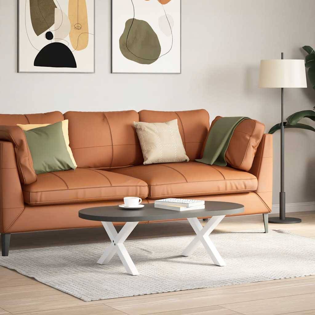 vidaXL sofabordsben X-formet 2 stk. hvid 50x(30-31) cm stål