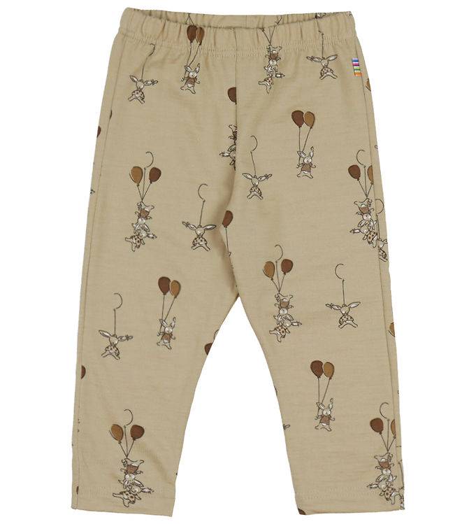 Joha Leggings - Uld - Beige m. Kaniner - Joha - 70 - Leggings - Uld