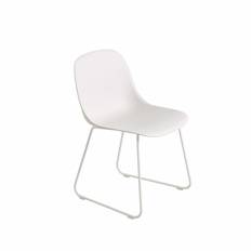 Muuto Fiber Sled Spisebordsstol Vit Uden Armlæn