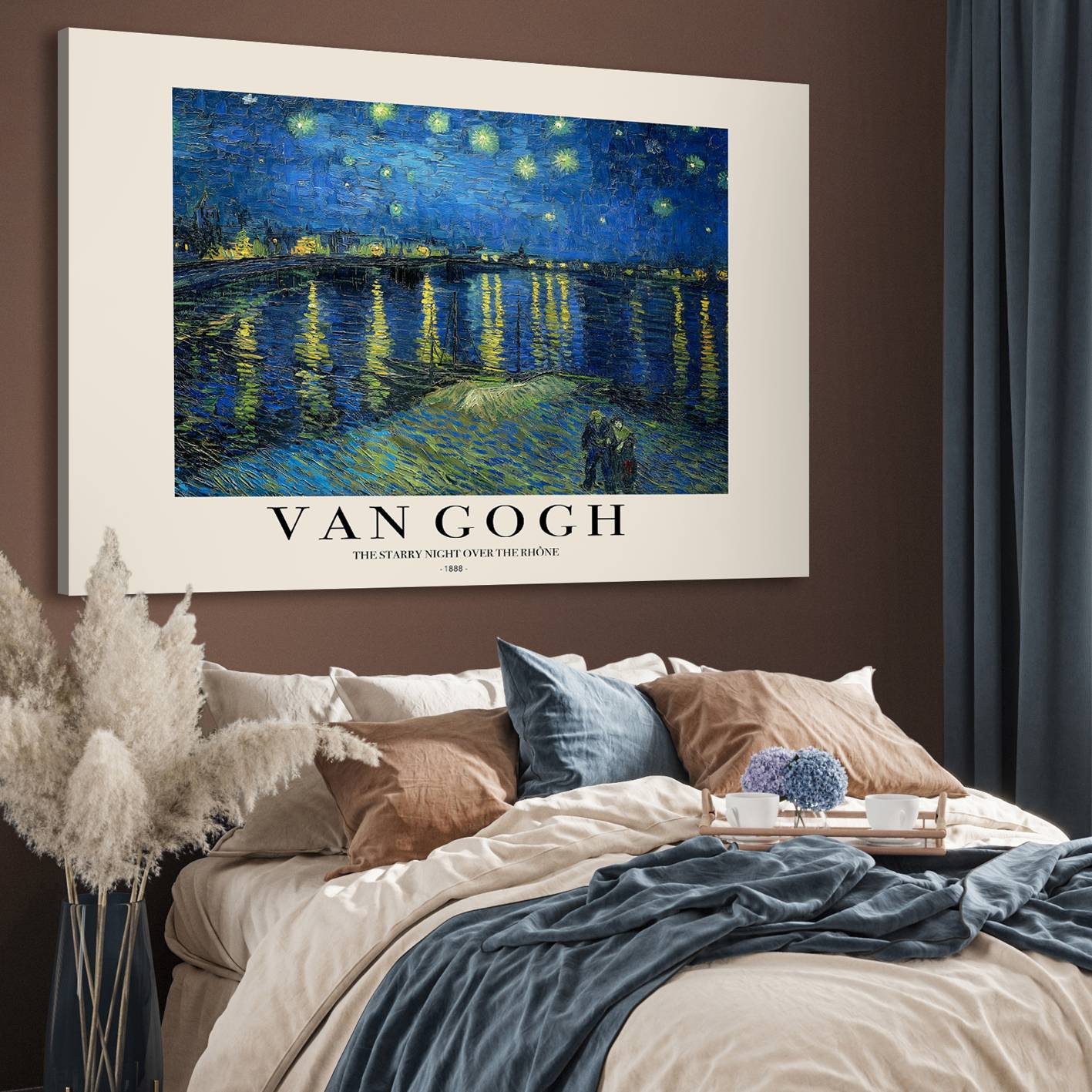 Ljuddämpande tavla - Starry Night Over the Rhône