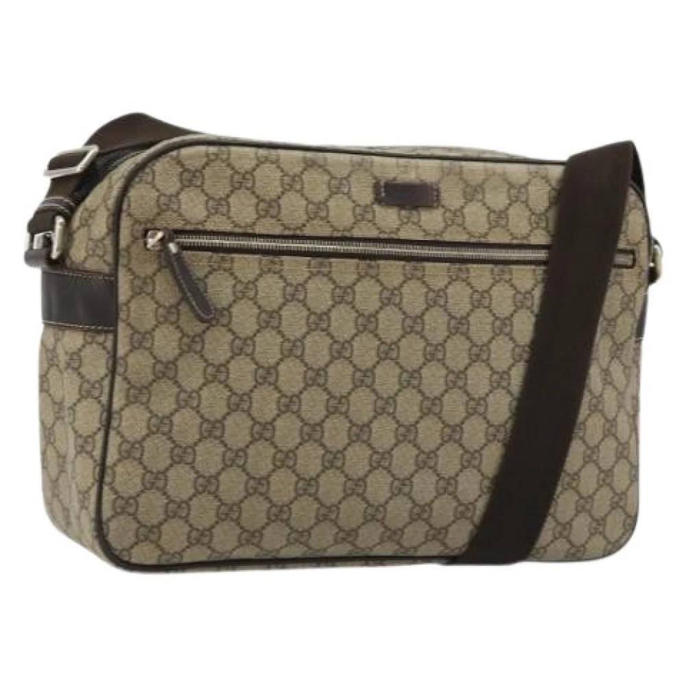 Gucci Vintage - Pre-owned Vintage GG Canvas Axelremsväska Vintage - Dam - ONE Size - Läder