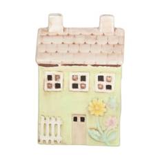 CASA Living Dekorations hus - H 16 x B 11 cm - Keramik - Lysegrøn