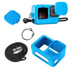 For GoPro HERO 13 Protective Case Blue Silica Gel Cover Lens Cover Full Protection Waterproof Fall Prevention Collision Prevention Pollution blå