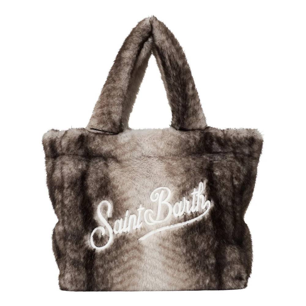 MC2 Saint Barth Colette Blød Håndtaske - Tasker - Dame - Grå - ONE SIZE - Uld