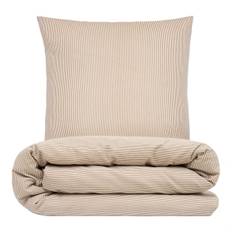 Sengetøj 140x220 cm - Nano krepp - taupe - Luna Denmark
