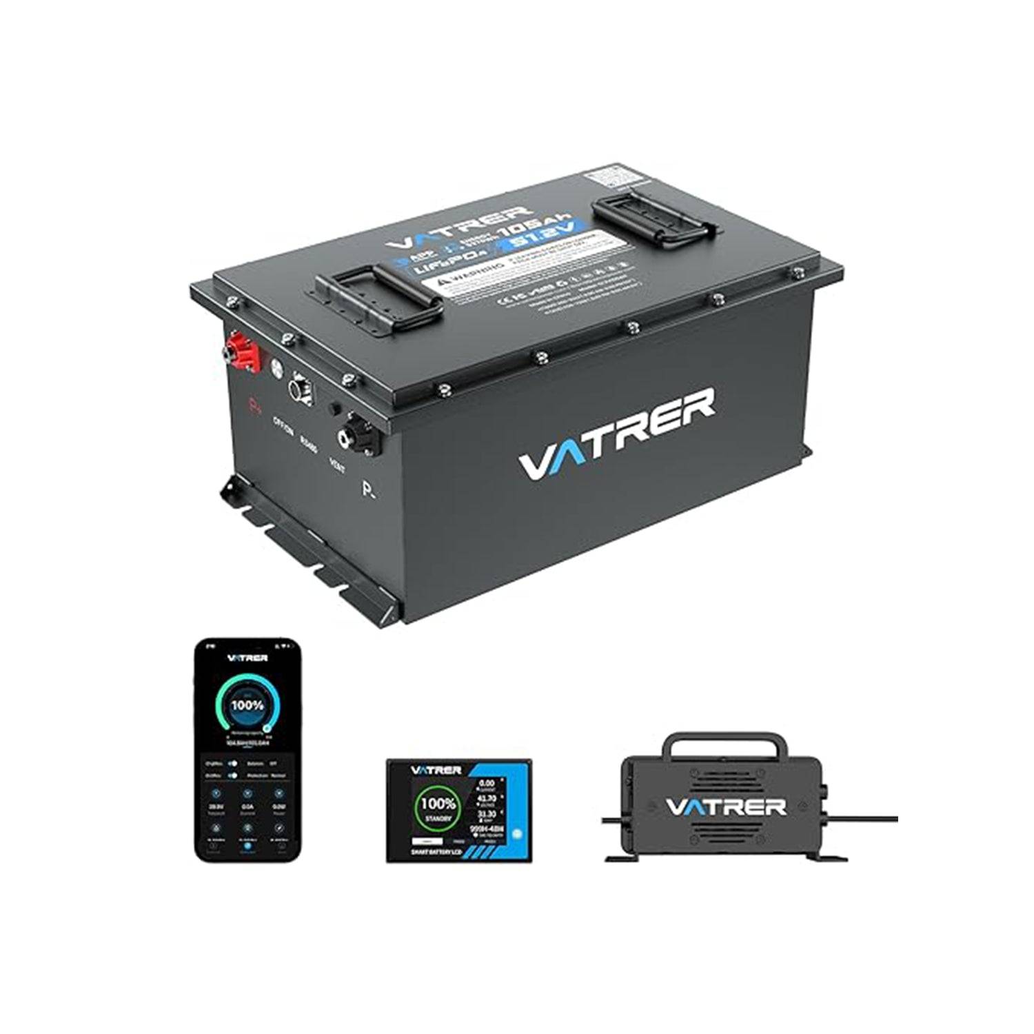 Vatrer 48V 105Ah Lithium Golf Cart Battery Conversion Kit for Yamaha - 10 PACK
