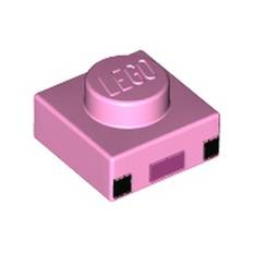 LEGO Minecraft Ansikte Axolotl Plate 1x1 Rosa 6385121-R0630