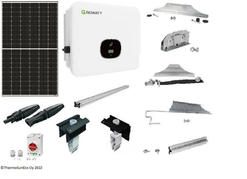 GROWATT/ ASTROENERGY AURINKOVOIMALA 30 PANEELIA