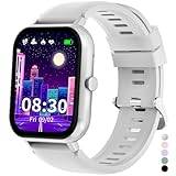 JUBUNRER Smartwatch, barn, pulsmätare, sömnmätare stegräknare, sport, vattentät väckarklocka, miniräknare, klocka, pojke, flicka, fitness, pojkar, flickor, tonåringar, present, över 3 år