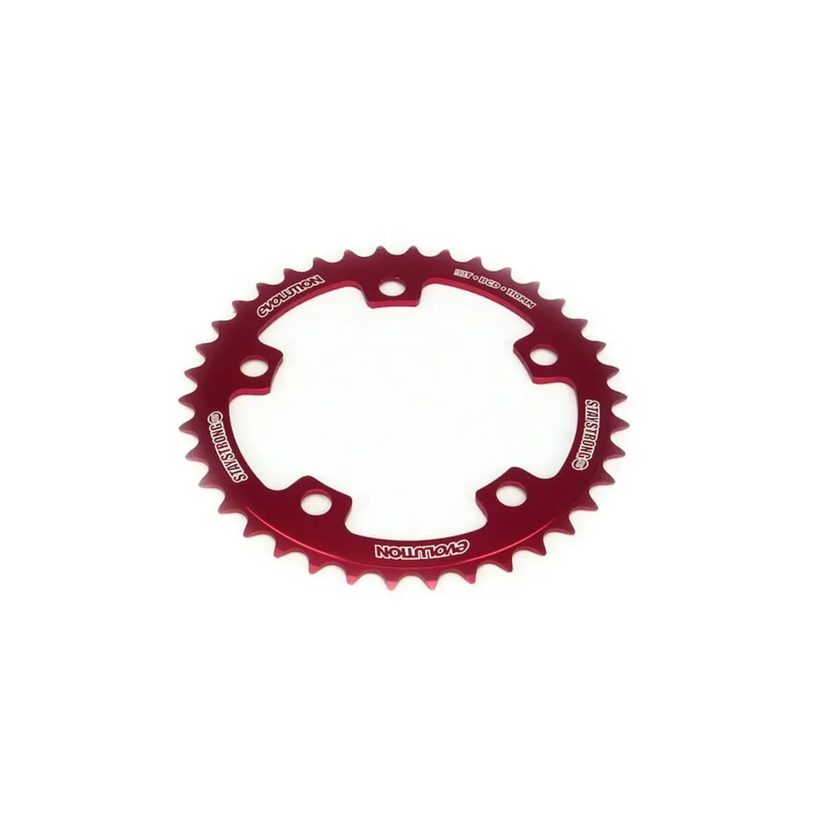 Stay Strong 6061 Alloy 5 Hole Chainring Red - 42 T