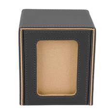 Card Deck Box PU Leather Magnetic Closure Separate Card Deck Case for 100pcs Game Cards Khaki khaki