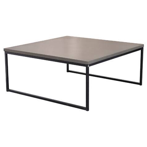 Soffbord i betong halvkub mystic black 100x100 cm - Grå