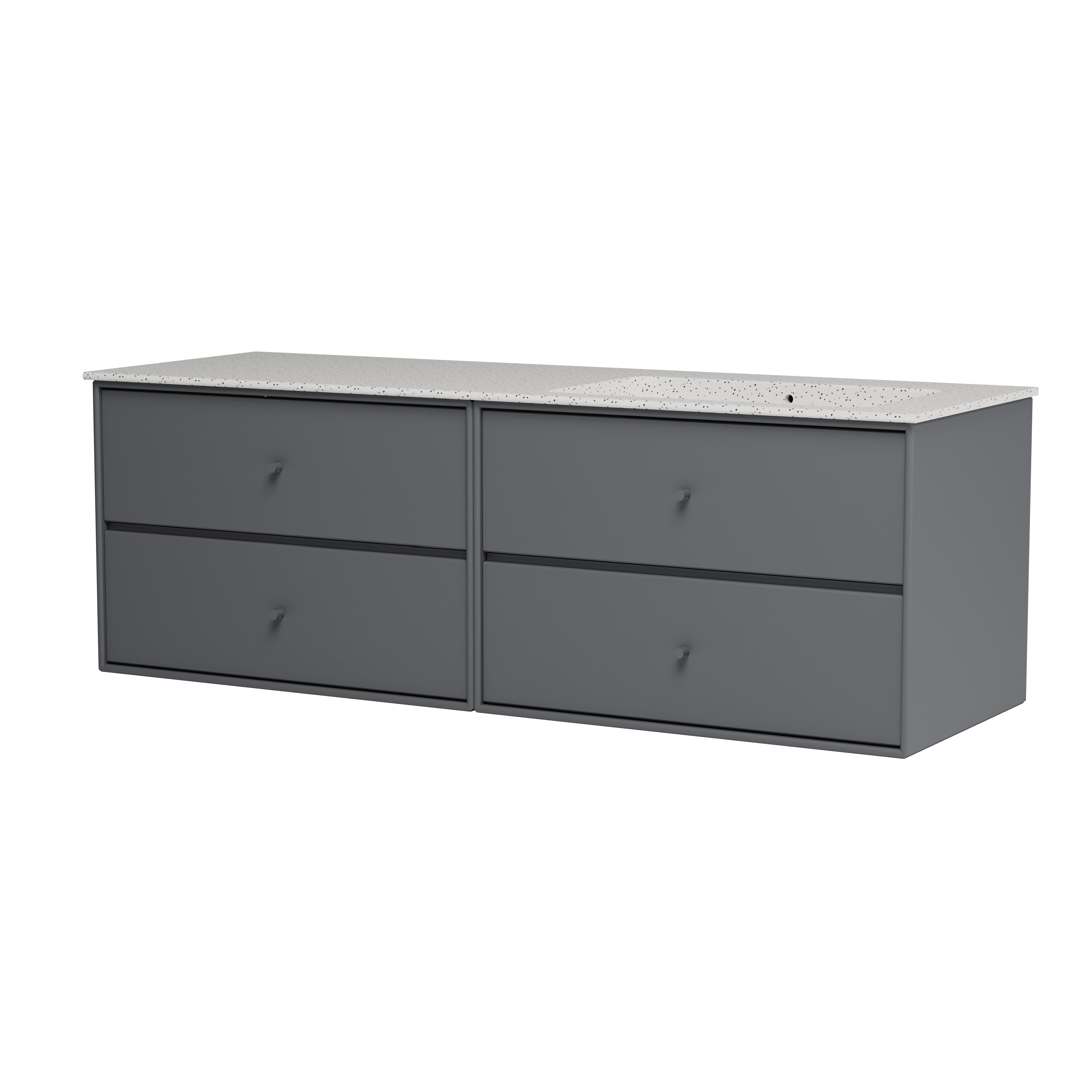 Montana Basin SU2402 – badmodul med vask, 141 cm Coal - Jacobsen Plus