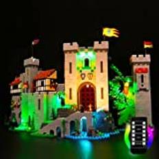 Tegelglans ljussats för LEGO® Lion Knights Castle 10305 (Lego-set ingår inte) (fjärrversion)