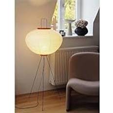Paper Floor Lantern Lamp, Japanese Akari Lantern Lamp Handmade Rice Paper Lamp 3 Color LED Floor Lamp with Foot Switch Paper Floor Lamp for Living Room Bedroom,A