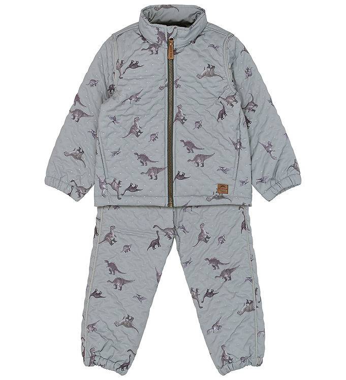 Mikk-Line Termotøj - Quiltet - Thermal+ - Watercolor Dino AOP - Mikk-Line - 3 år (98) - Termotøj