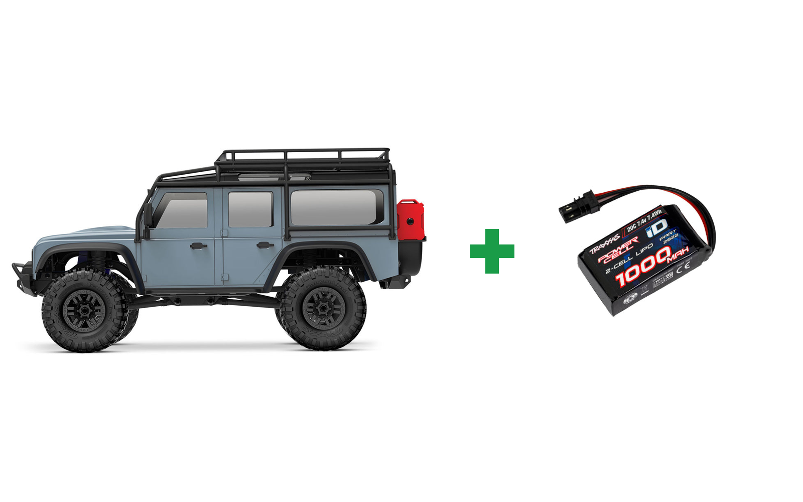 Traxxas TRX-4M 1/18 Land Rover Defender Crawler RTR - X-Blå / Kompletpakke - Ekstra køretid