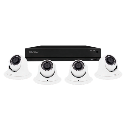 ESP 8 Channel Full HD 8TB CCTV System, 4 White Dome Cameras.