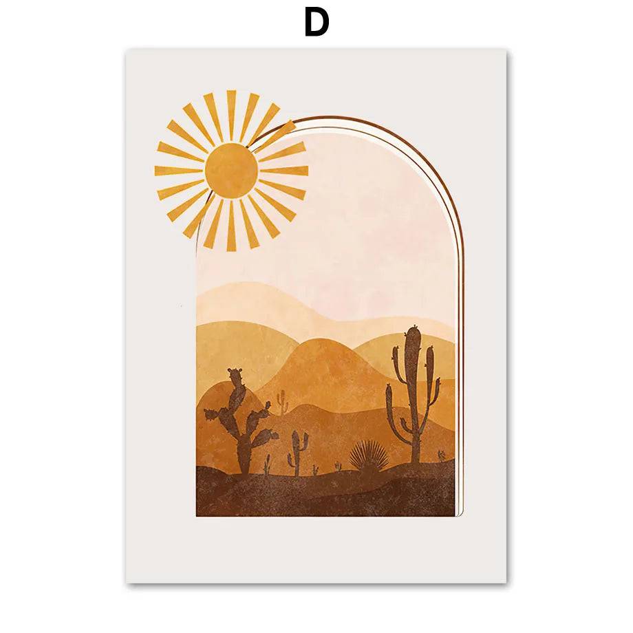 Poster med monstera i bohostil - 4 / 40X50cm