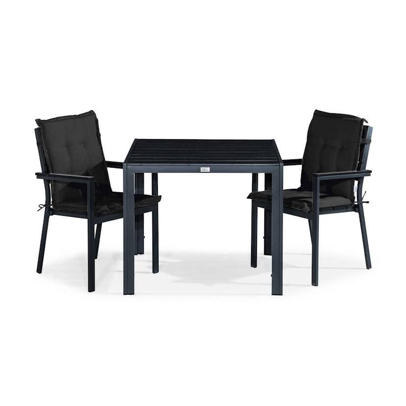 Matgrupp Comfort Garden Tunis Matgrupp Utomhus 90x90 med 2 Stapelstolar m Dyna