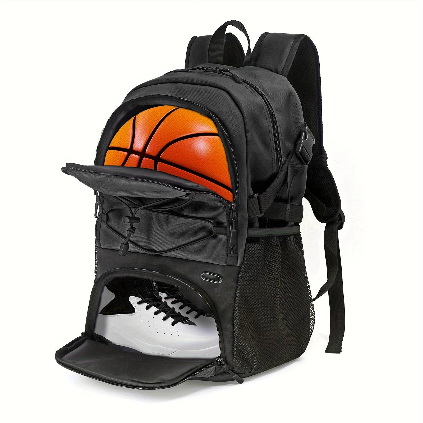 32l Basketball Backpack Women's Travel Sports Computer Cushion Backpack Student School Bag Men's Shoe Storage