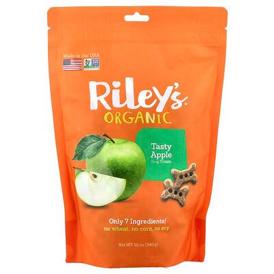 Riley’s Organics  Dog Treats  Tasty Apple  12 oz (340 g)