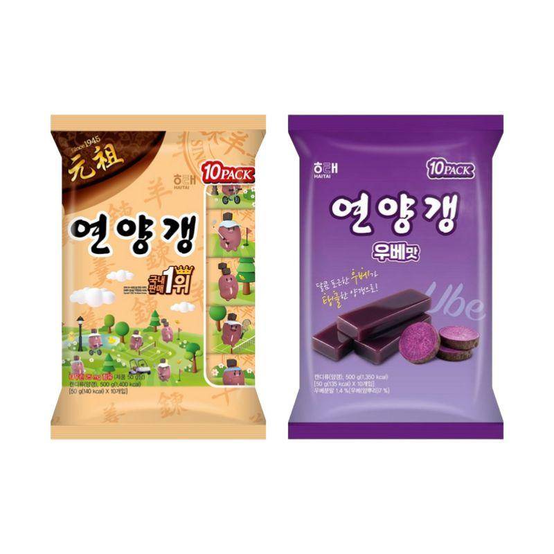 Haitai Koreansk Traditionell Röd Bönpasta Gelé 50g × 20 Stycken (Original / Ube)