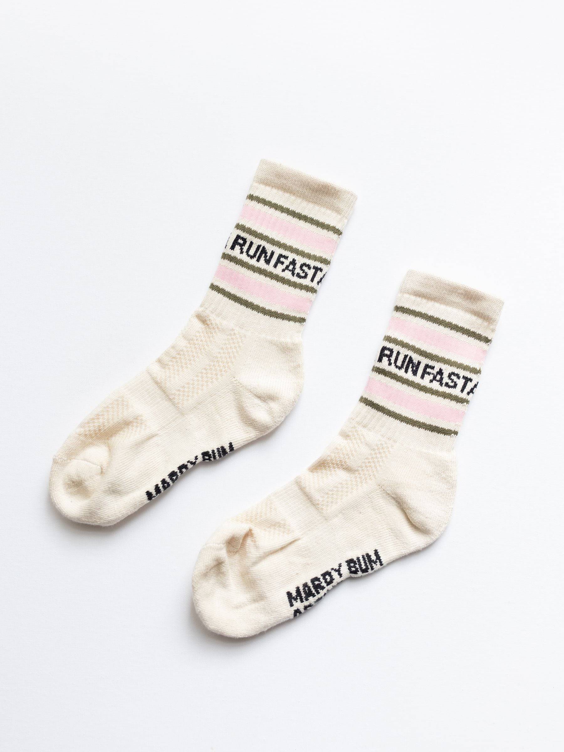 Mardy Bum Active Club Mardy Bum Active Club Cream Eat Pasta Run Fasta Sports Socks
