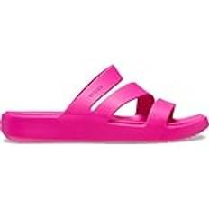 Crocs kvinnors getaway strappy sandal, Pink Crush, 8.5 UK