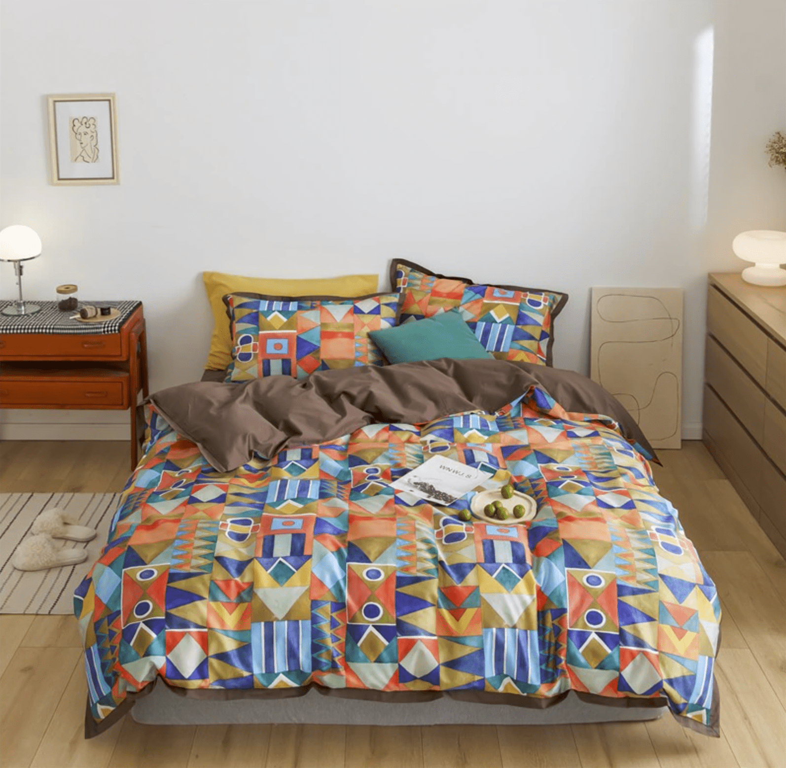 Shapes and Colors – Luxe Bäddset i Egyptisk Bomull - USA Queen (230 x 230 cm)