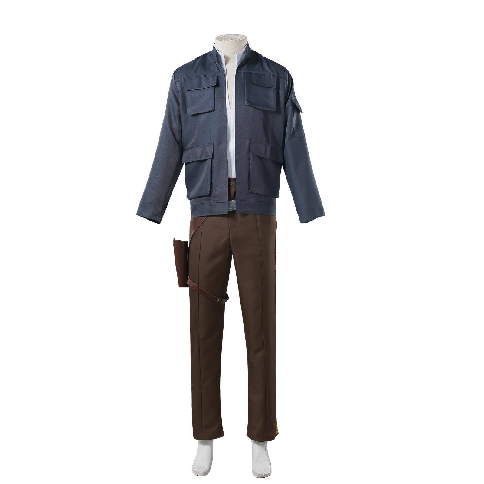 Han Solo Star Wars Cosplay Kostym Vuxen Live-Action Rollspelsdräkt Klassisk Sci-Fi Kostym cm gray